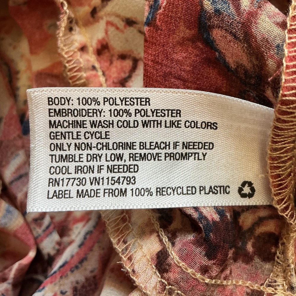 Knox Rose Womens Boho Paisley Embroidered Tiered Midi Dress Burgundy Small - Picture 5 of 7